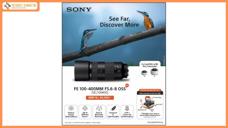 Sony India Unveils the FE 100-400mm F5.6-8 OSS Super Telephoto Zoom Lens