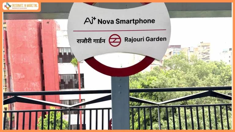 Ai+ Smartphone Takes Over Rajouri Garden Metro Station in Landmark Delhi Metro Association