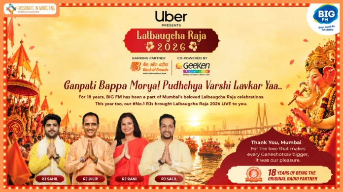 BIG FM Marks 18 Years of Lalbaugcha Raja Closer Association with a Live Studio Booth Bringing the Festival to Devotees