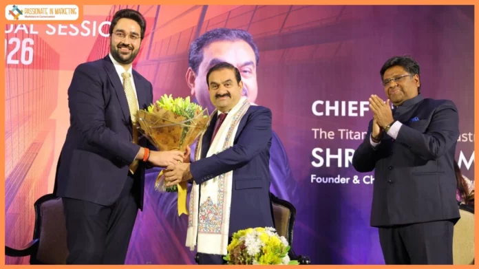 Parthiv Neotia Takes Over as President of Indian Chamber of Commerce and welcomes Gautam Adani