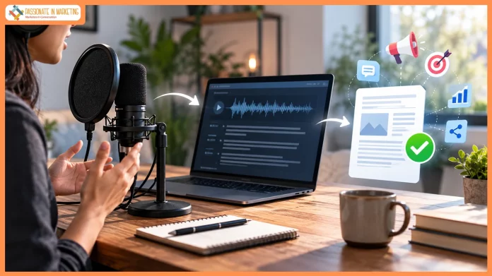 Podcast transcription: build marketing content you can verify