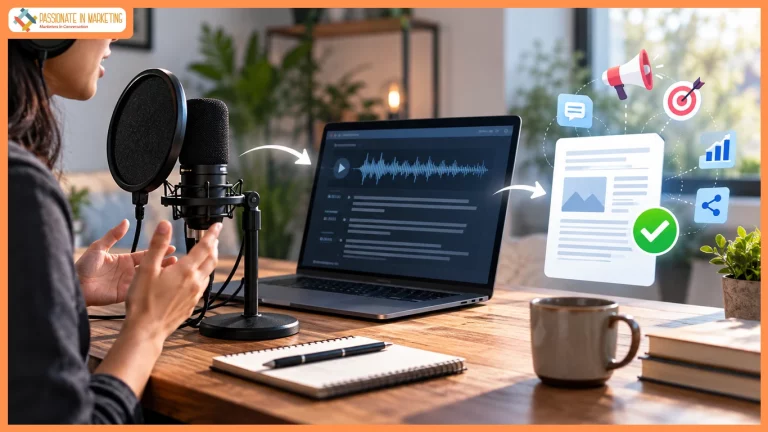 Podcast transcription: build marketing content you can verify