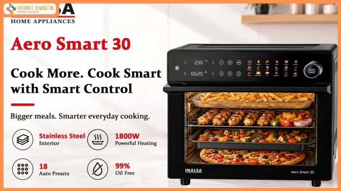 INALSA Launches Aero Smart 30 Air Fryer Oven with Automated 18-in-1 Dual-Stage Culinary Tech