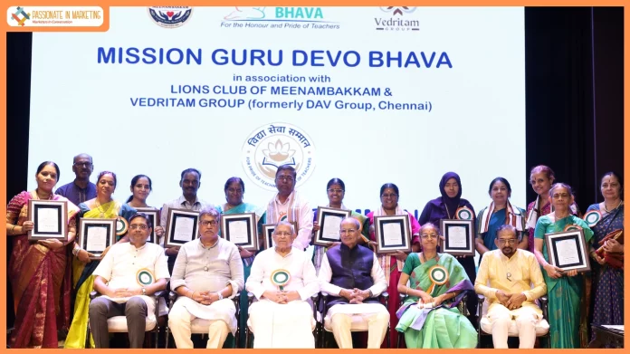 Vidhya Seva Samman 2026 Honours 10 Outstanding Teachers of Chennai with ₹50,000 Prize and Citation of Honour