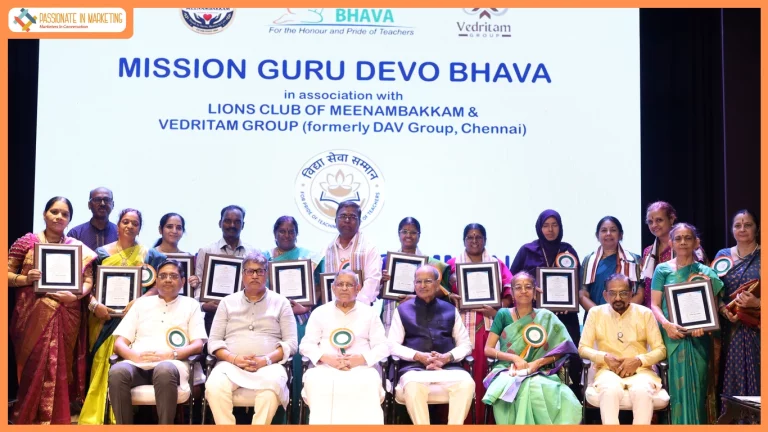 Vidhya Seva Samman 2026 Honours 10 Outstanding Teachers of Chennai with ₹50,000 Prize and Citation of Honour