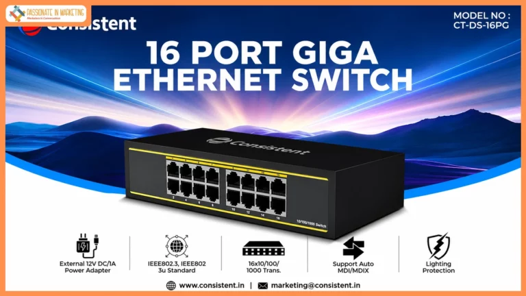 Consistent Launches 16-Port Gigabit Ethernet Switch for High-Speed Networking