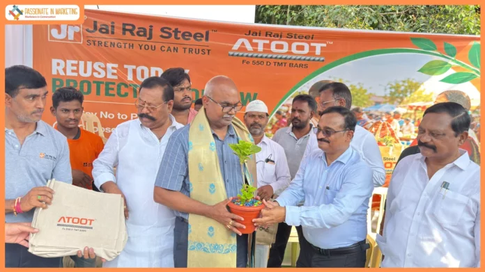 Jai Raj Ispat distributes 3,000 reusable jute bags in Kurnool to promote sustainable alternatives to single-use plastic.