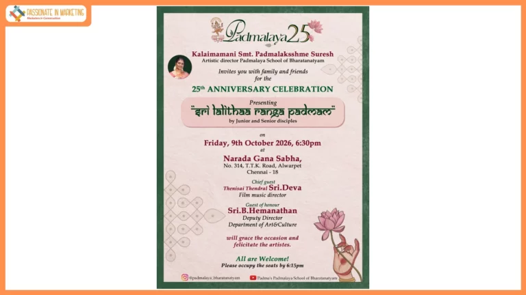 Kalaimamani Smt. Padmalaksshme Suresh's Padmalaya school of Bharatanatyam Celebrates Silver Jubilee With Year Long Festivities
