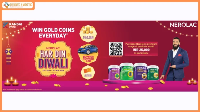Kansai Nerolac Paints presents ‘Har Din Diwali’, offering a chance to win a gold coin every day this festive season