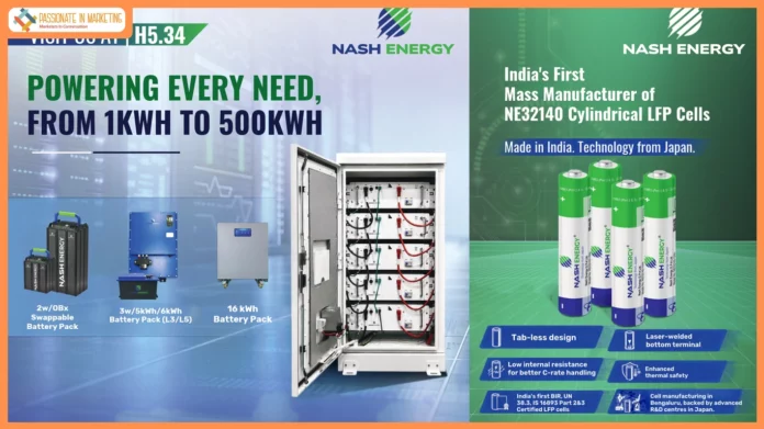 NASH Energy to Showcase Made in India LFP Cell and Energy Storage Solutions at The Battery Show India 2026