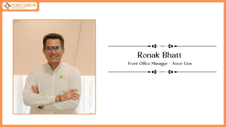 The Astor Goa appoints Ronak Bhatt as Front Office Manager