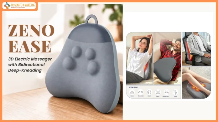 Portronics Launches Zeno Ease Rechargeable Massager with 3D Deep Kneading and Soothing Heat Therapy