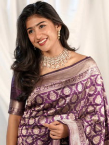 Riya Shibu’s Diamond Necklace for Kalyan Navaratri